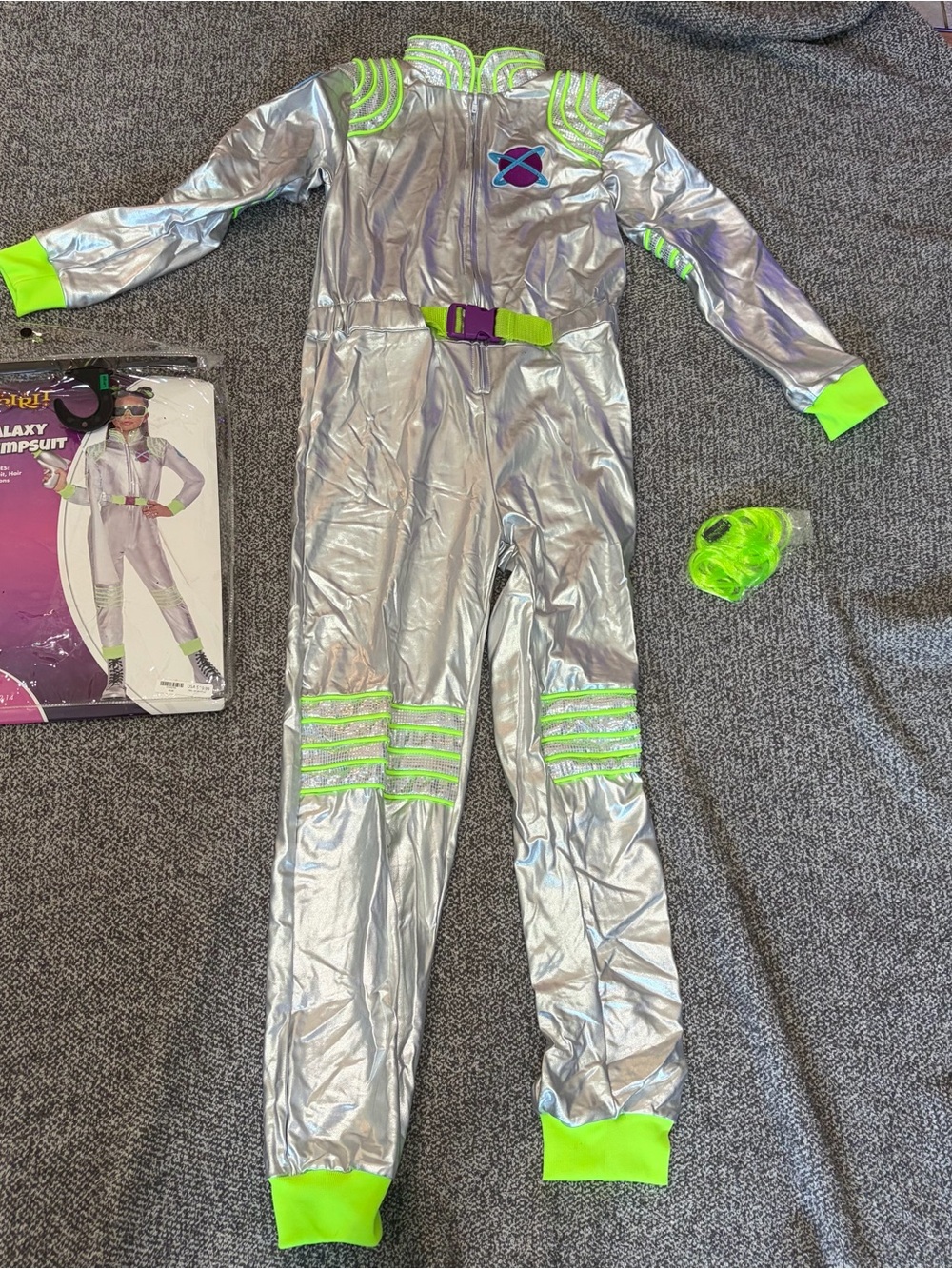 Galaxy jumpsuit custome for Halloween for a girl size Large.